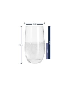 Leonardo Longdrinkglas Tivoli 390 ml, 6 Stück, Transparent