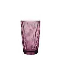 Bormioli Rocco Longdrinkglas Diamond 470 ml, 6 Stück, Violett