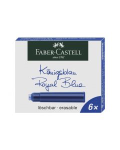 Faber-Castell Tintenpatrone Königsblau, 6 Stück